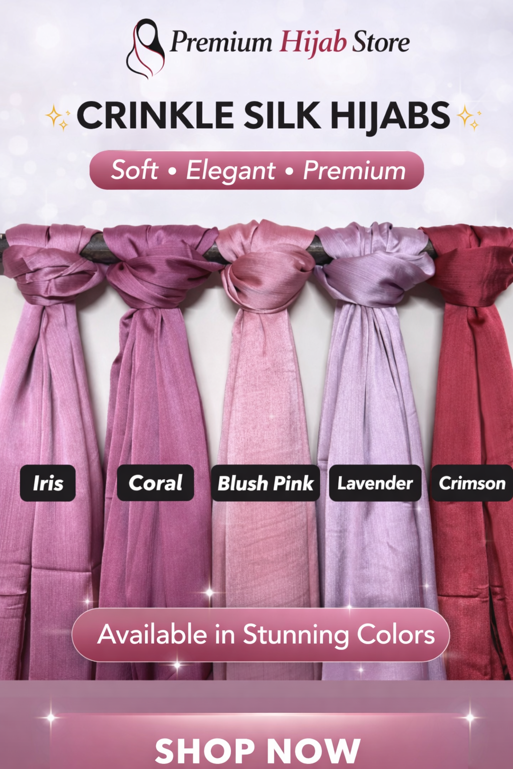 Crinkle Silk Hijab Collection