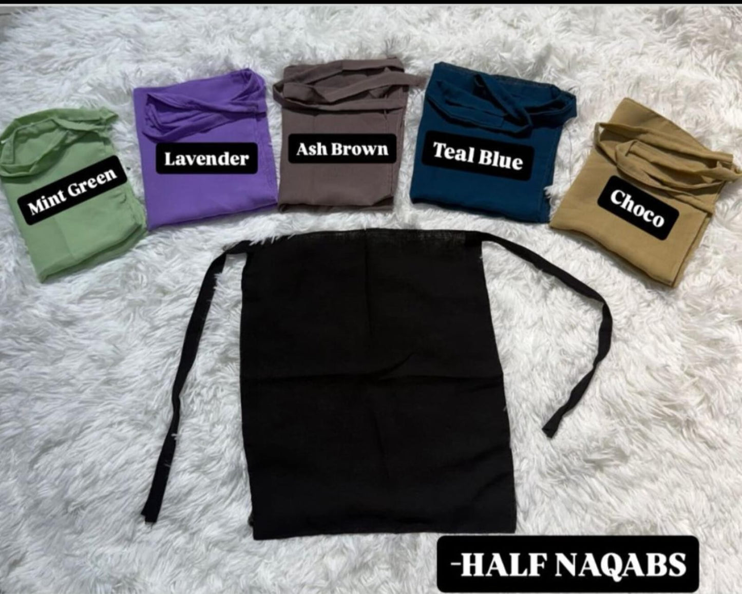 Multicolor Dori Half Niqab