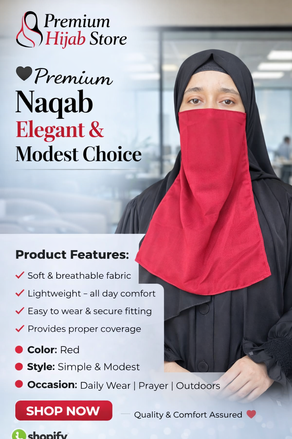 Single Color Naqab | Premium Hijab Point