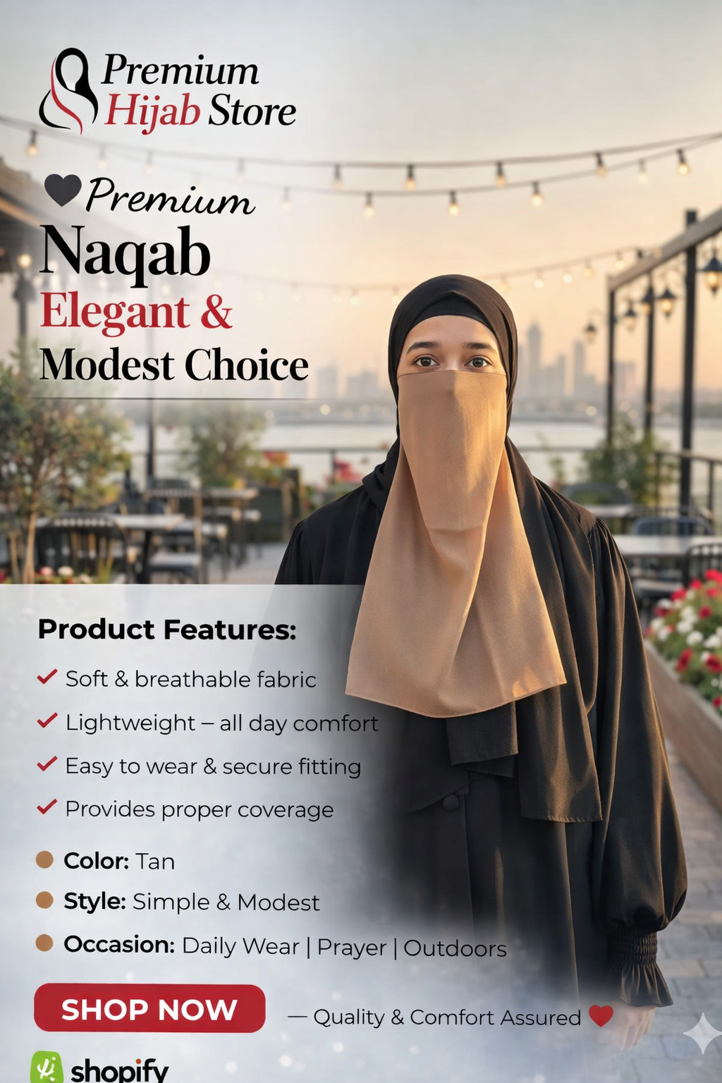 Single Color Naqab | Premium Hijab Point