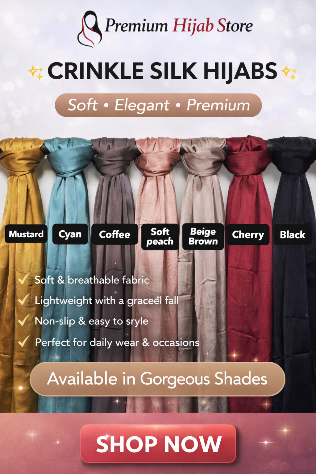 Crinkle Silk Hijab Collection