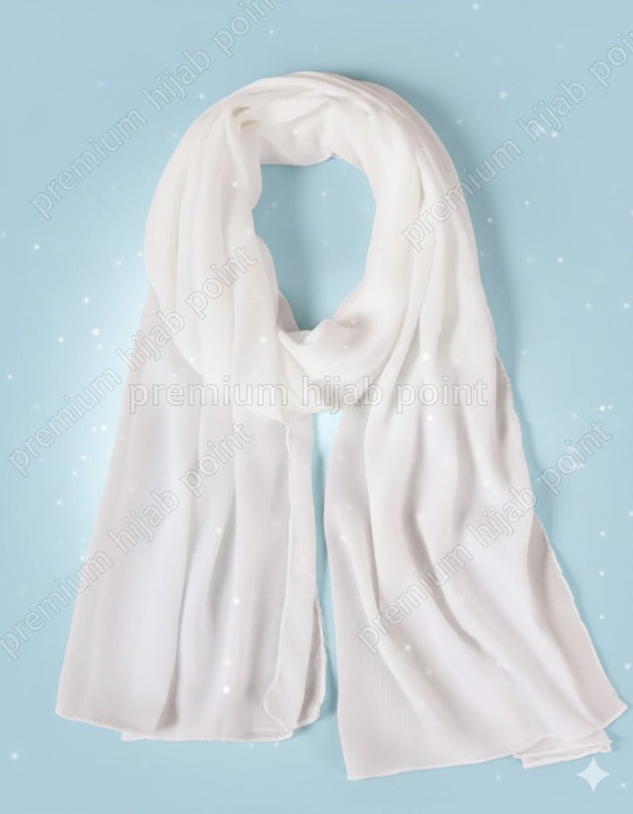 3 Premium Chiffon Hijabs – Soft, Non-Slip | Free Delivery | Cash on Delivery
