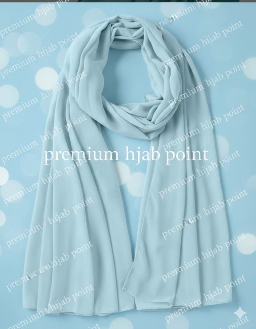 3 Premium Chiffon Hijabs – Soft, Non-Slip | Free Delivery | Cash on Delivery