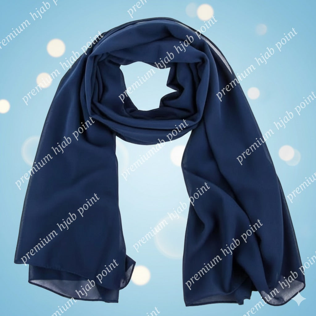 3 Premium Chiffon Hijabs – Soft, Non-Slip | Free Delivery | Cash on Delivery