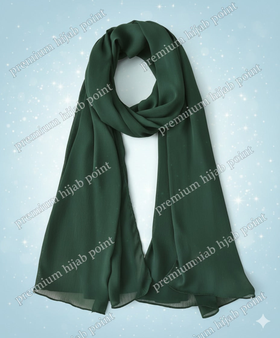 3 Premium Chiffon Hijabs – Soft, Non-Slip | Free Delivery | Cash on Delivery