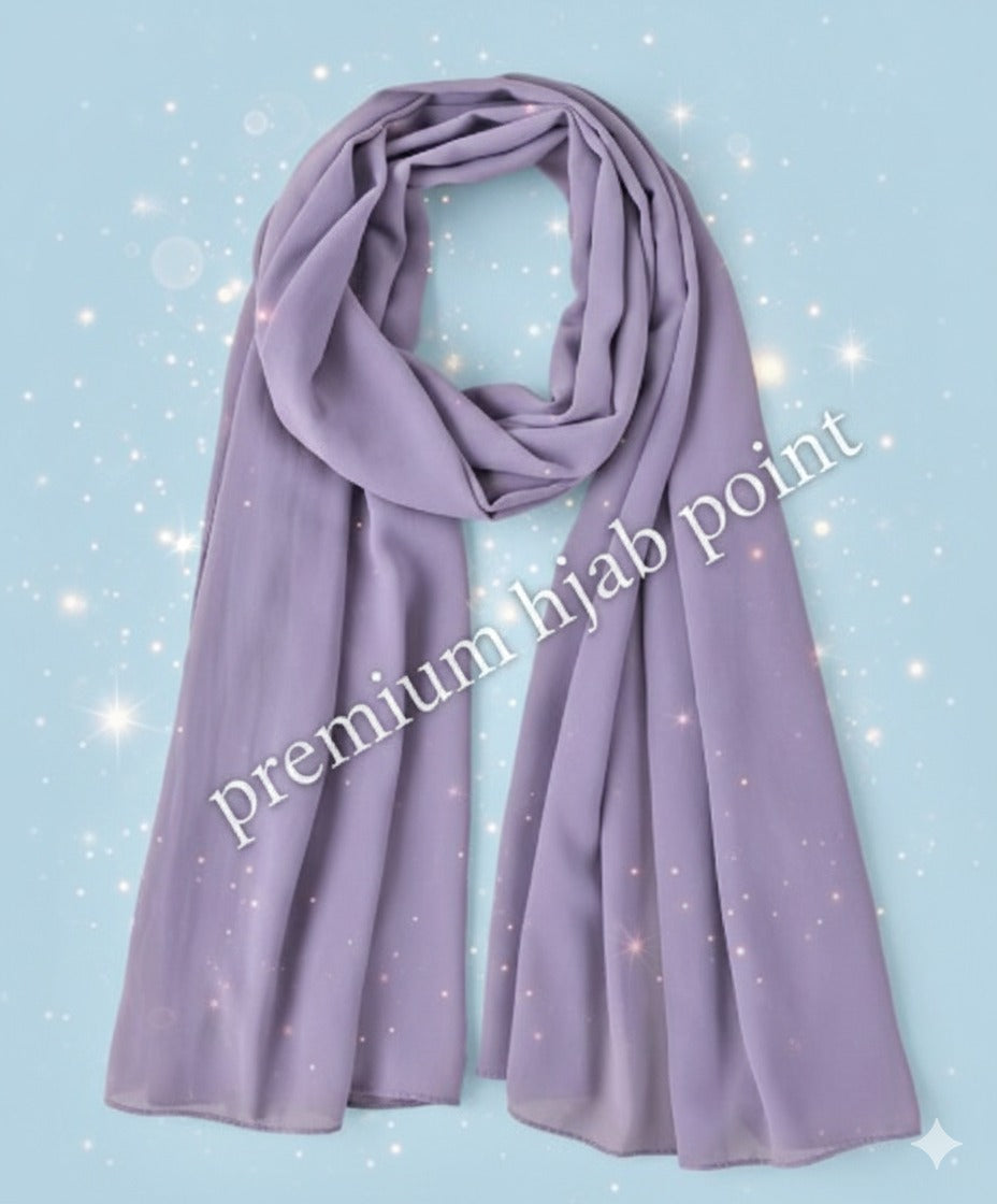 3 Premium Chiffon Hijabs – Soft, Non-Slip | Free Delivery | Cash on Delivery