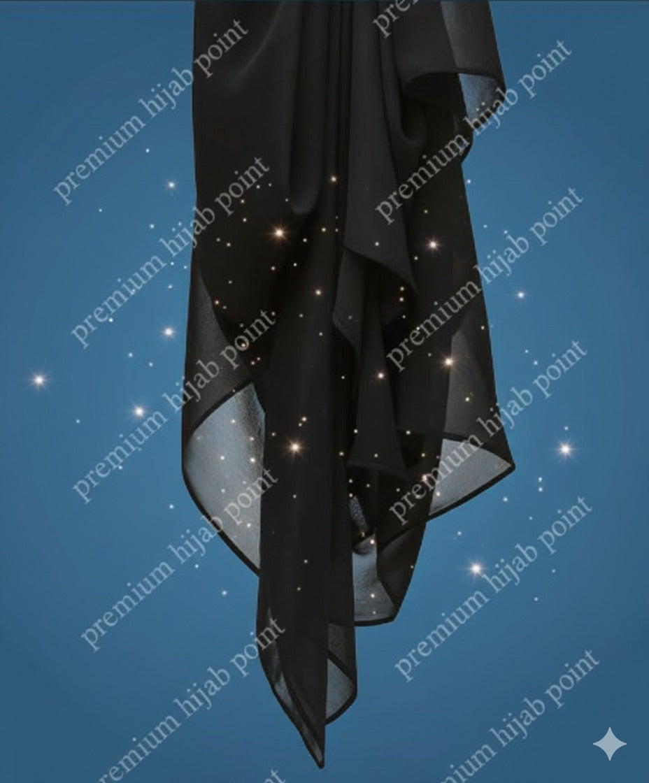 3 Premium Chiffon Hijabs – Soft, Non-Slip | Free Delivery | Cash on Delivery