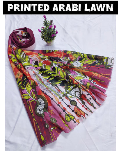 Printed Arabi Lawn Hijab