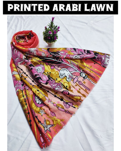 Printed Arabi Lawn Hijab