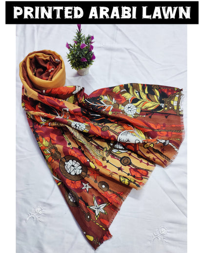 Printed Arabi Lawn Hijab