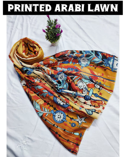 Printed Arabi Lawn Hijab