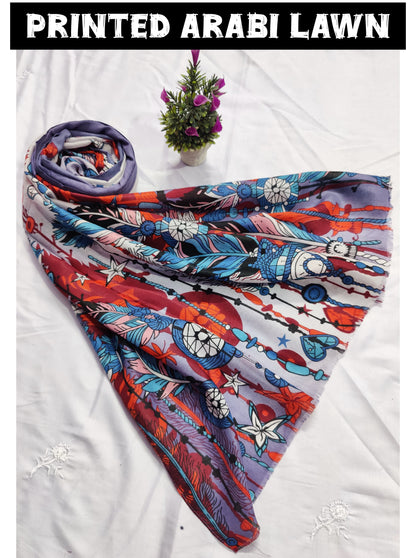 Printed Arabi Lawn Hijab