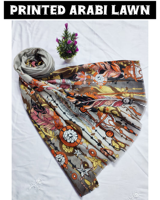 Printed Arabi Lawn Hijab