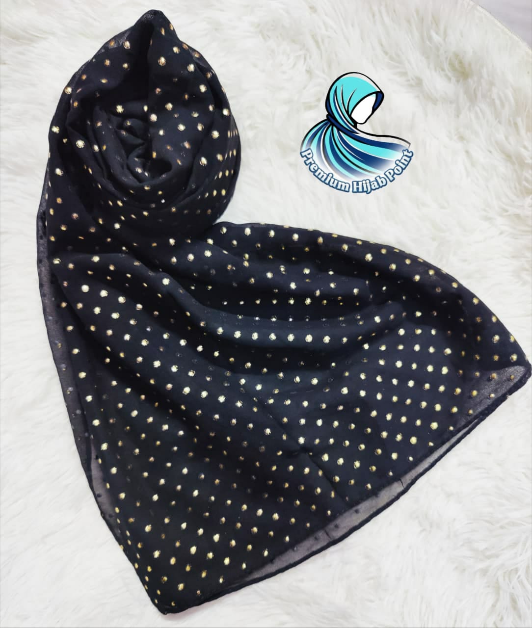 Gold Doted (Emboss Print) Stoler / Hijab