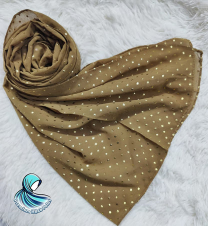 Gold Doted (Emboss Print) Stoler / Hijab