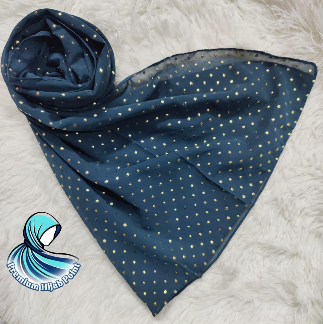 Gold Doted (Emboss Print) Stoler / Hijab