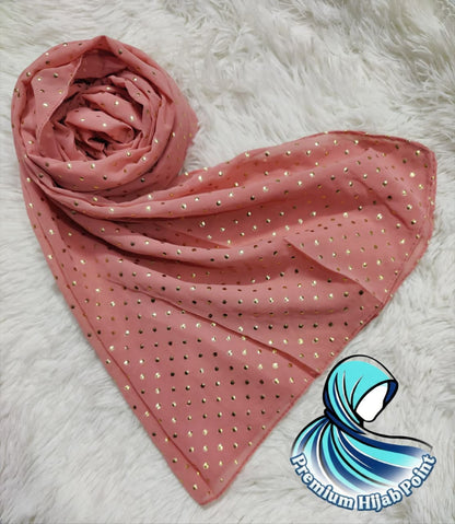 Gold Doted (Emboss Print) Stoler / Hijab