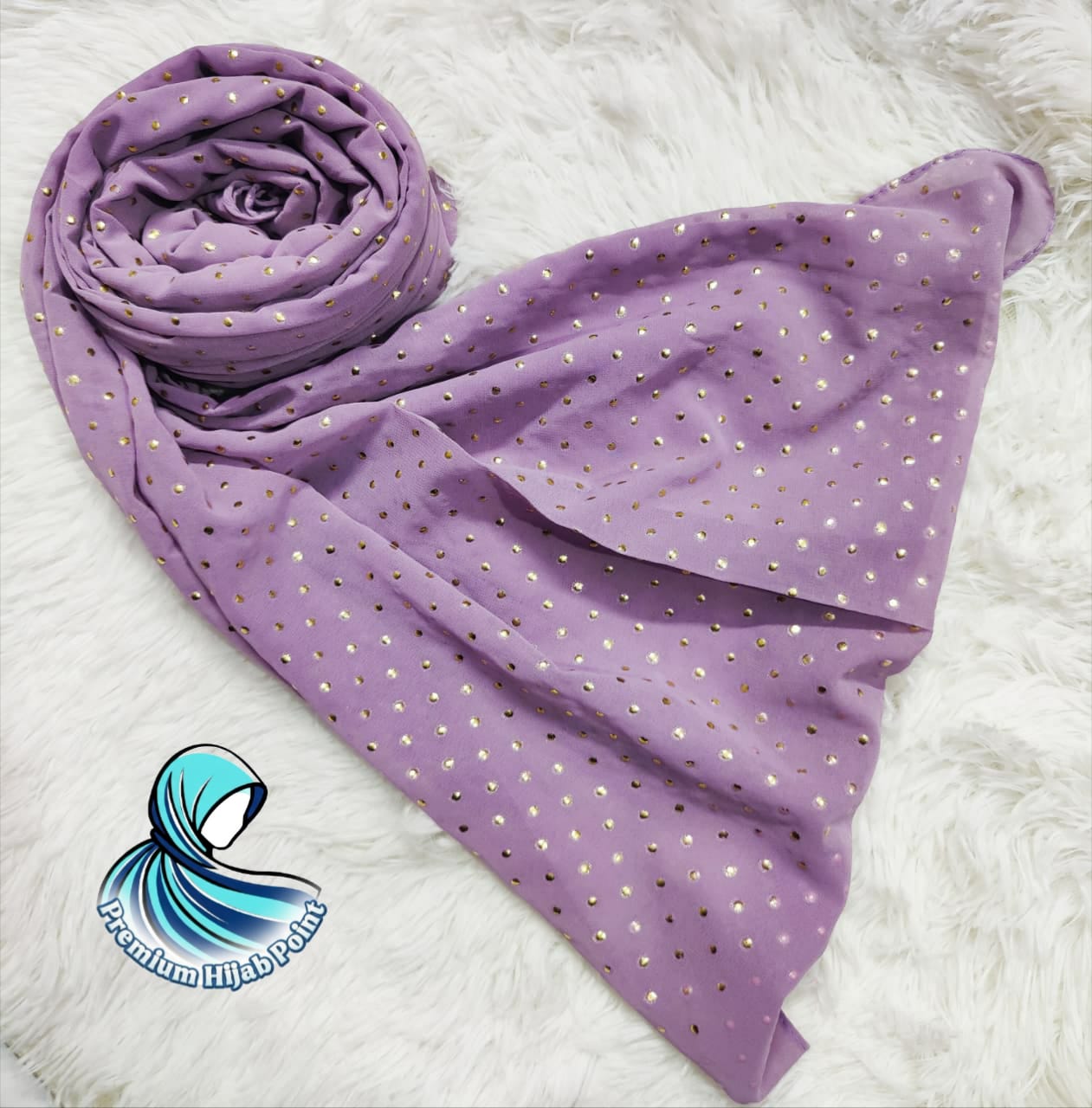 Gold Doted (Emboss Print) Stoler / Hijab