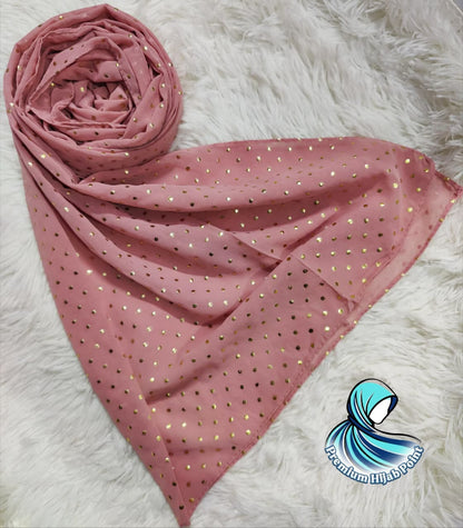 Gold Doted (Emboss Print) Stoler / Hijab