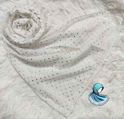 Gold Doted (Emboss Print) Stoler / Hijab