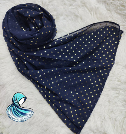 Gold Doted (Emboss Print) Stoler / Hijab