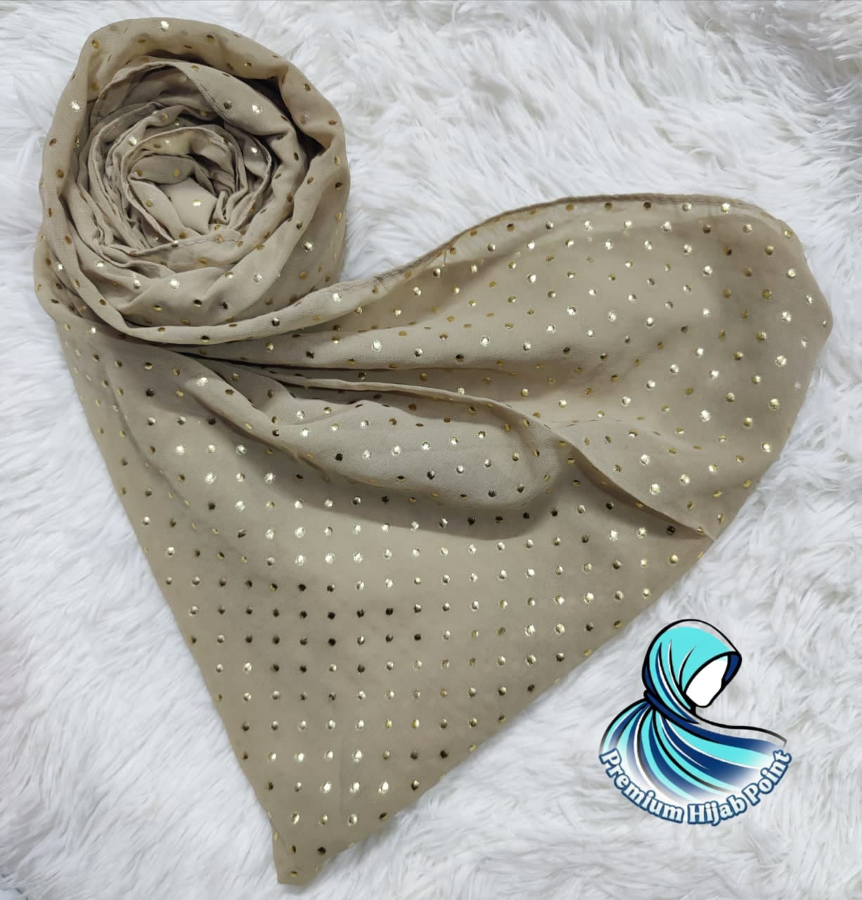 Gold Doted (Emboss Print) Stoler / Hijab