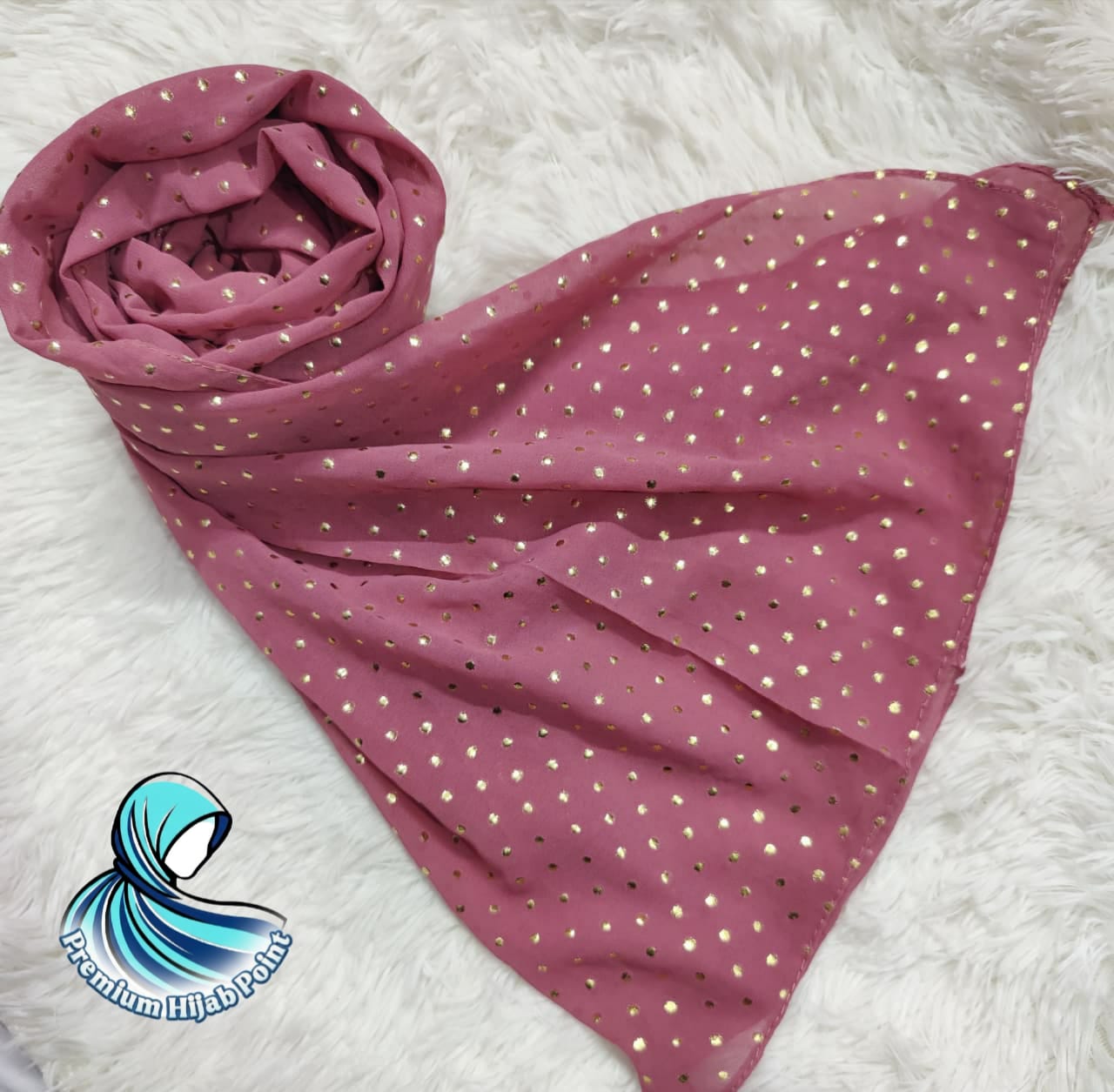 Gold Doted (Emboss Print) Stoler / Hijab