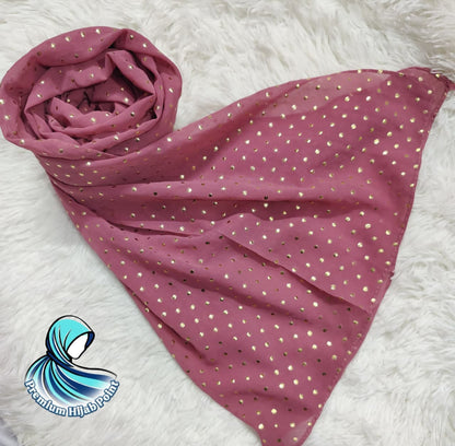 Gold Doted (Emboss Print) Stoler / Hijab