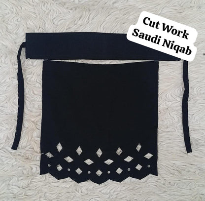 Cut Work Saudi Niqab