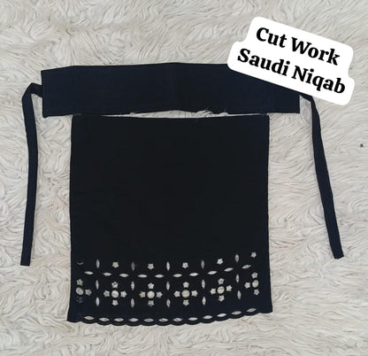 Cut Work Saudi Niqab