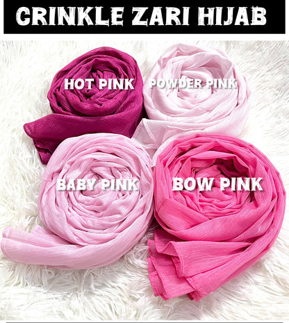 Crinkle Zari Hijab – Elegant &amp; Shimmery Collection