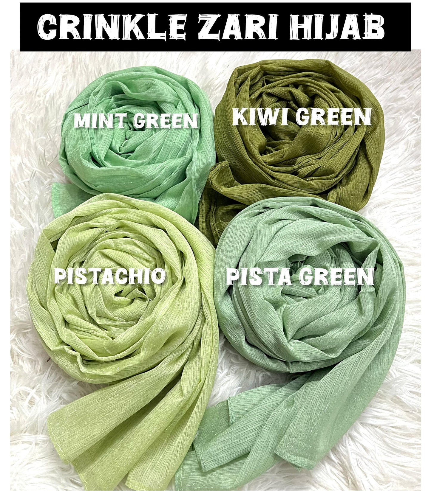 Crinkle Zari Hijab – Elegant &amp; Shimmery Collection