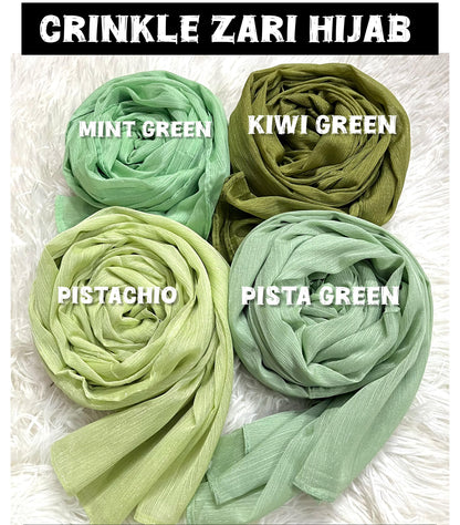 Crinkle Zari Hijab – Elegant &amp; Shimmery Collection
