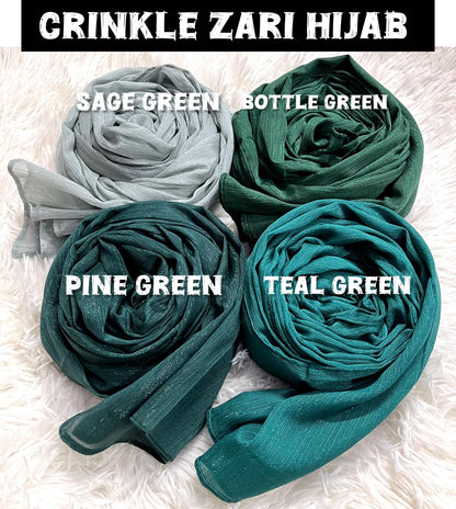 Crinkle Zari Hijab – Elegant &amp; Shimmery Collection