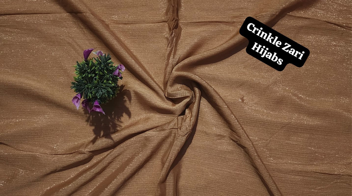 Crinkle Zari Hijab – Elegant &amp; Shimmery Collection