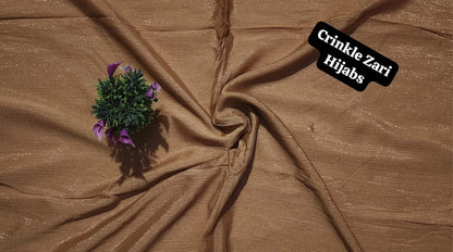 Crinkle Zari Hijab – Elegant &amp; Shimmery Collection