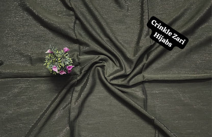 Crinkle Zari Hijab – Elegant &amp; Shimmery Collection
