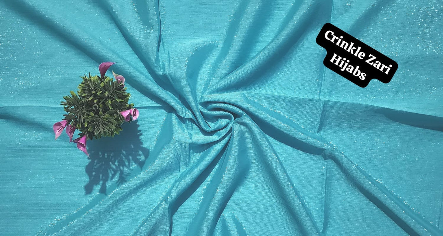 Crinkle Zari Hijab – Elegant &amp; Shimmery Collection