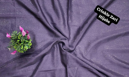Crinkle Zari Hijab – Elegant &amp; Shimmery Collection