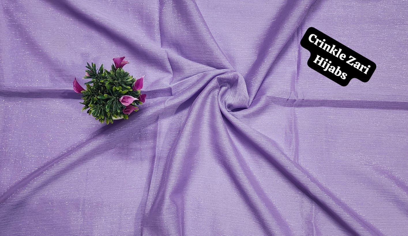 Crinkle Zari Hijab – Elegant &amp; Shimmery Collection