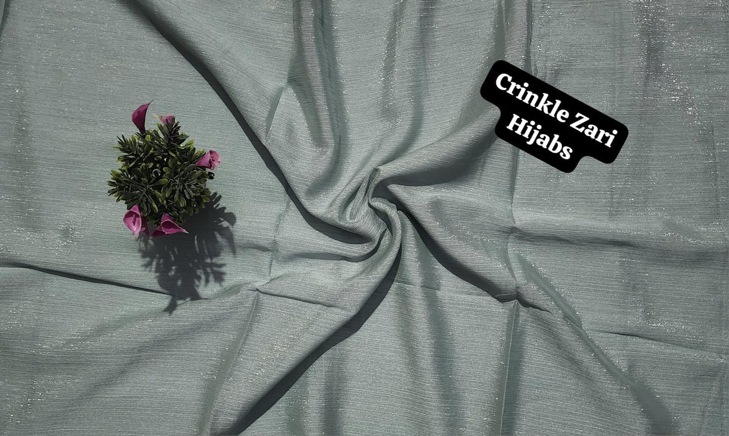 Crinkle Zari Hijab – Elegant &amp; Shimmery Collection
