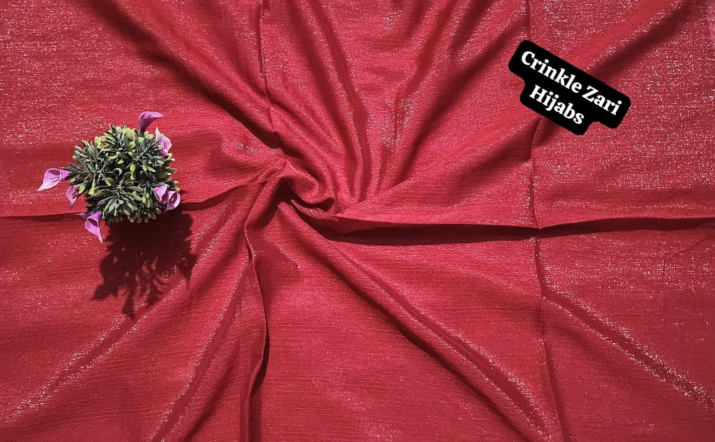 Crinkle Zari Hijab – Elegant &amp; Shimmery Collection