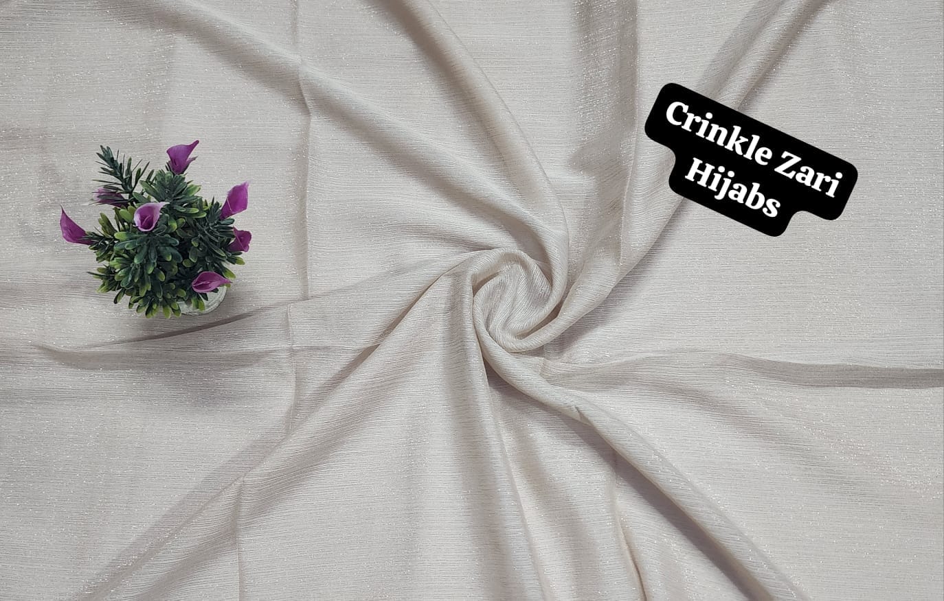 Crinkle Zari Hijab – Elegant &amp; Shimmery Collection