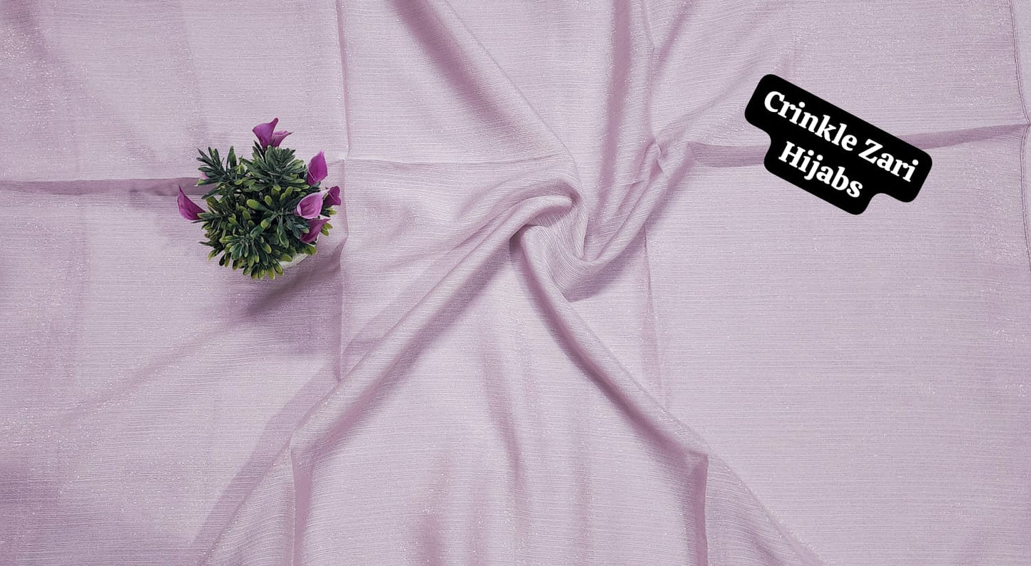 Crinkle Zari Hijab – Elegant &amp; Shimmery Collection