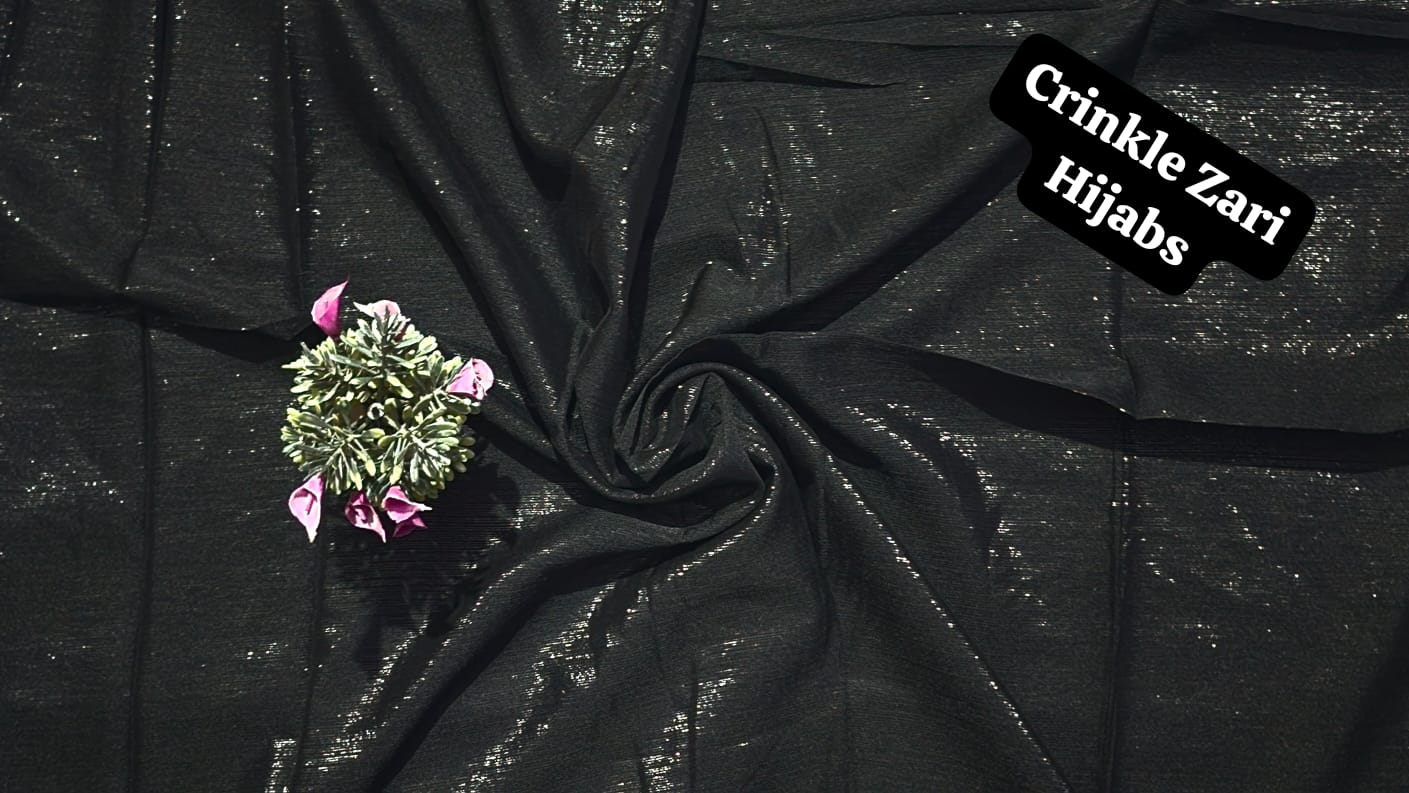 Crinkle Zari Hijab – Elegant &amp; Shimmery Collection