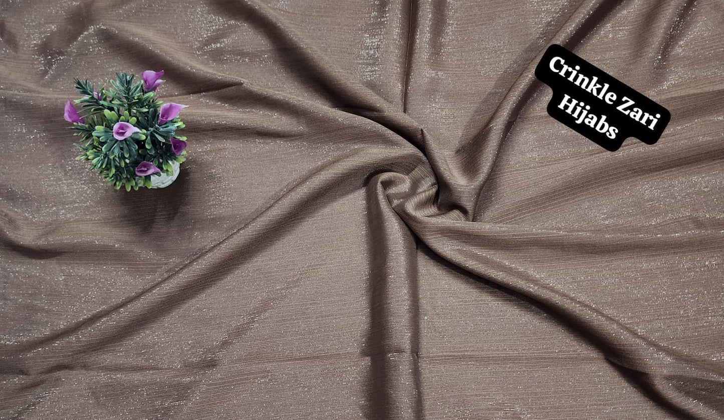 Crinkle Zari Hijab – Elegant &amp; Shimmery Collection