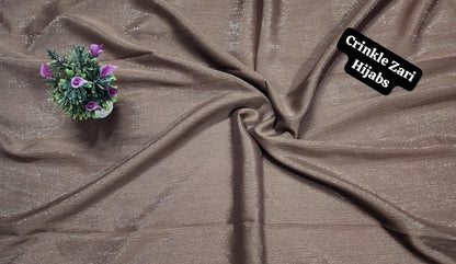 Crinkle Zari Hijab – Elegant &amp; Shimmery Collection