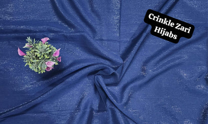 Crinkle Zari Hijab – Elegant &amp; Shimmery Collection