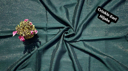Crinkle Zari Hijab – Elegant &amp; Shimmery Collection
