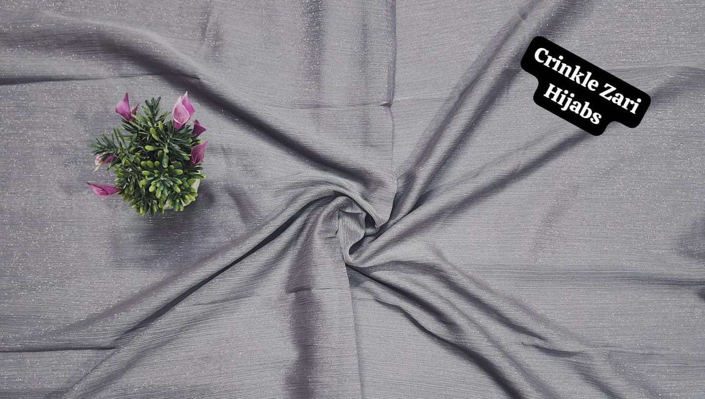 Crinkle Zari Hijab – Elegant &amp; Shimmery Collection